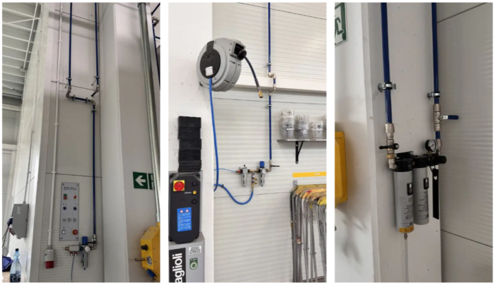 instalacja powietrzna w zakładzie blacharsko-lakierniczym